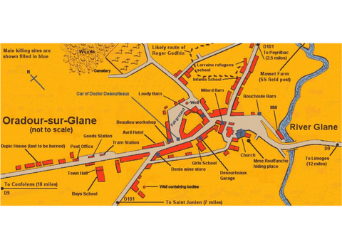 Map of Oradour-sur-Glane 