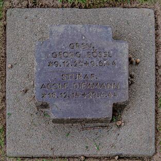 Grave of Adolf Diekmann who instigated the massacre at Oradour-sur-Glane. 