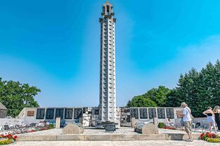 The Memorial to the dead in the cemetery at Oradour-sur-Glane