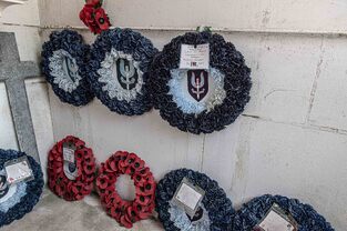 Lt Tomos Stephens is buried in the family crypt of the De Montjon and Mangier families.
