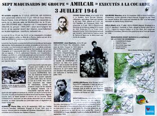 Information board on the 7 Maquisards who died there.