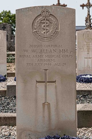 Grave of Cpl Allen MM, RAMC 
