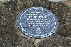 Plaque on PO Penketh's Memorial.