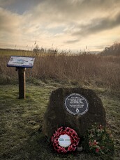 Memorial to PO Harold Edwin Penketh RAFVR Holme Fen, Cambs. 